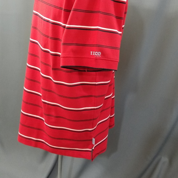 IZOD red stripe polo mens cool-fx swing flex XL - Picture 7 of 9